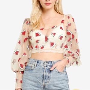 Topshop watermelon shirt sequin